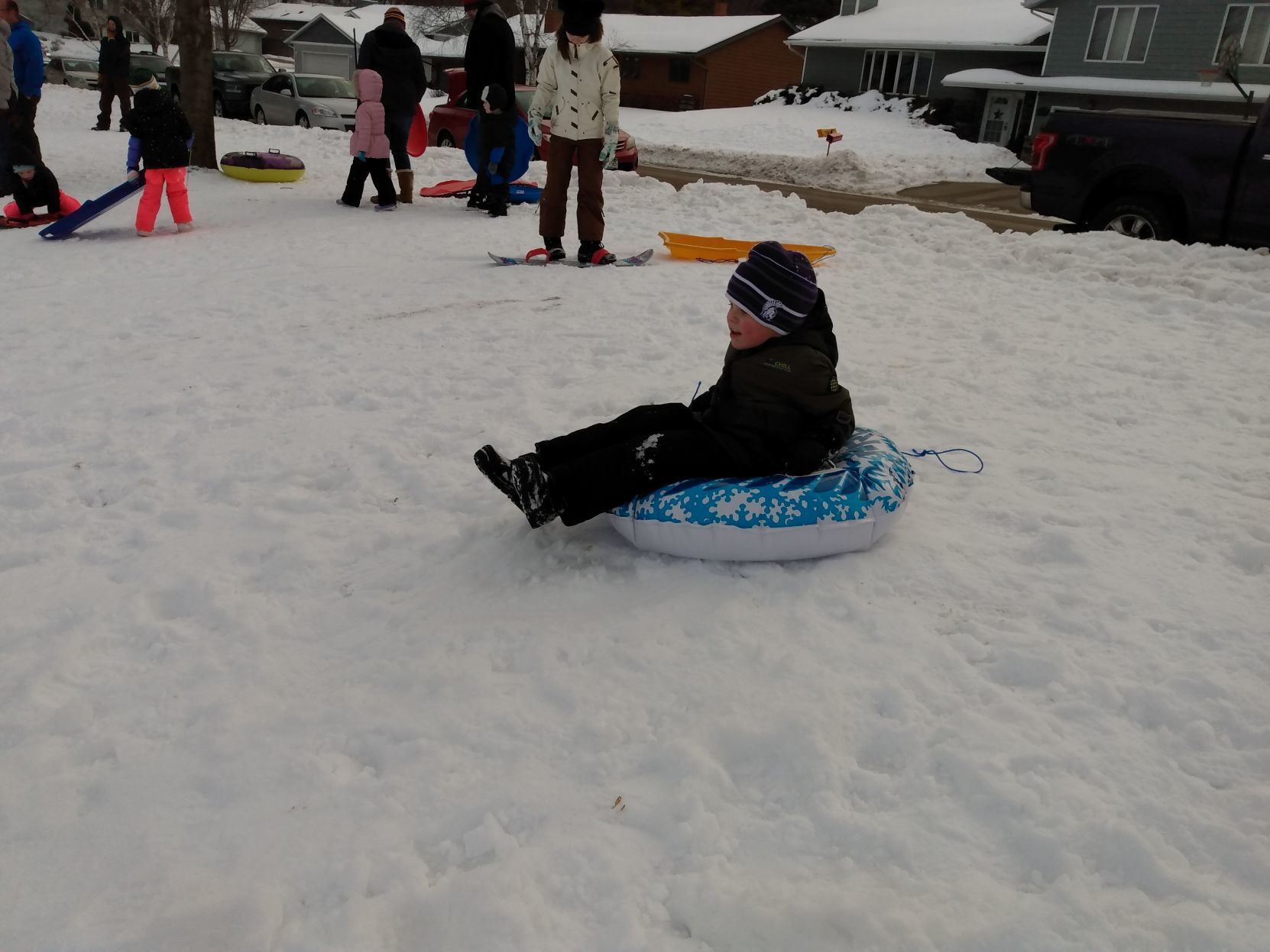 Sledding at WE Valley hill